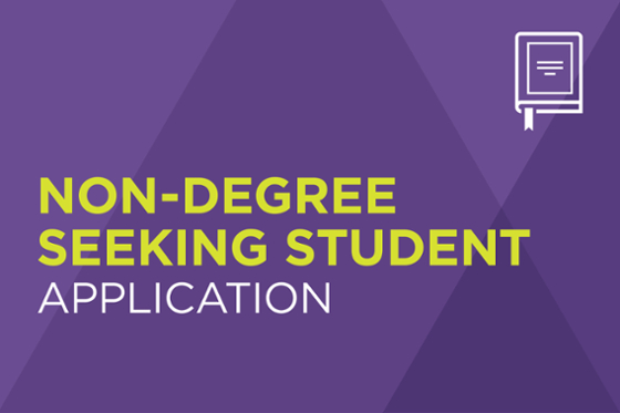 Decorative image reading Non-Degree Seeking Student Application