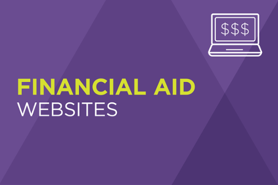 Decorative image reading Financial Aid Websites