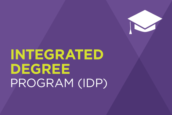 Decorative image reading Integrated Degree Program (IDP)