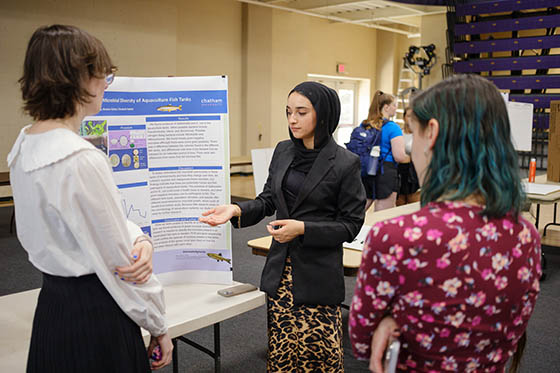 Photo of Chatham science students presenting a project