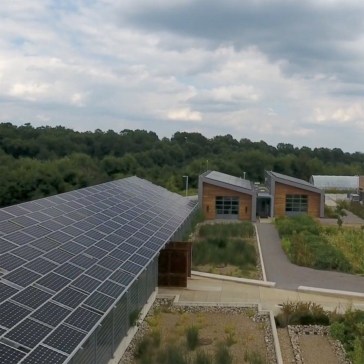Solar panels at Eden Hall Campus