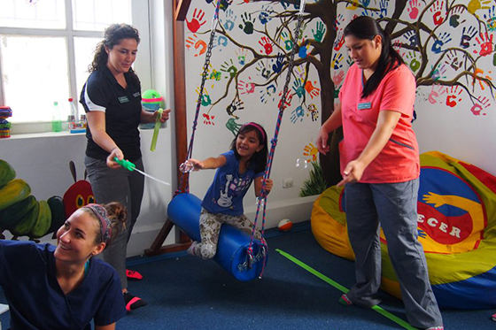 Photo of nurses in a childcare facility in Ecuador