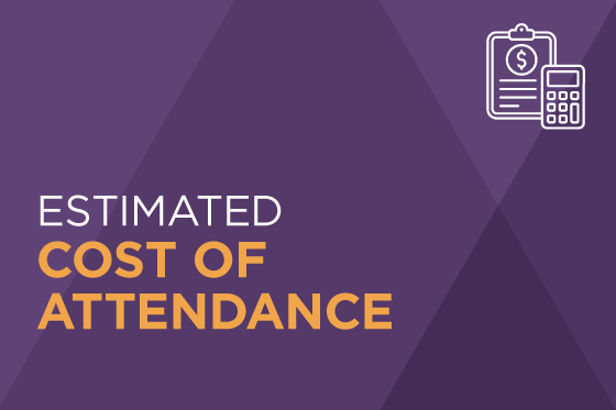 Decorative image reading Estimated Cost of Attendance
