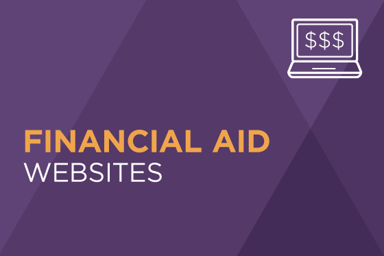 Decorative image reading Financial Aid Websites