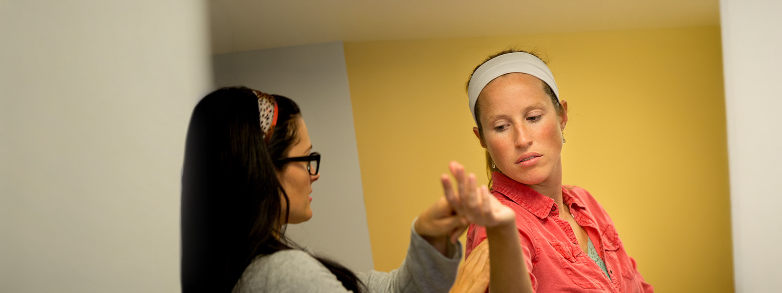 Chatham occupational therapy students working together in a lab