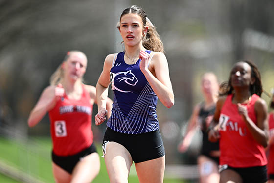 Chatham athlete running at a track meet