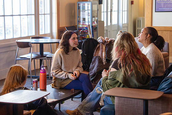 Chatham students in Carriage House on a Marvelous Monday