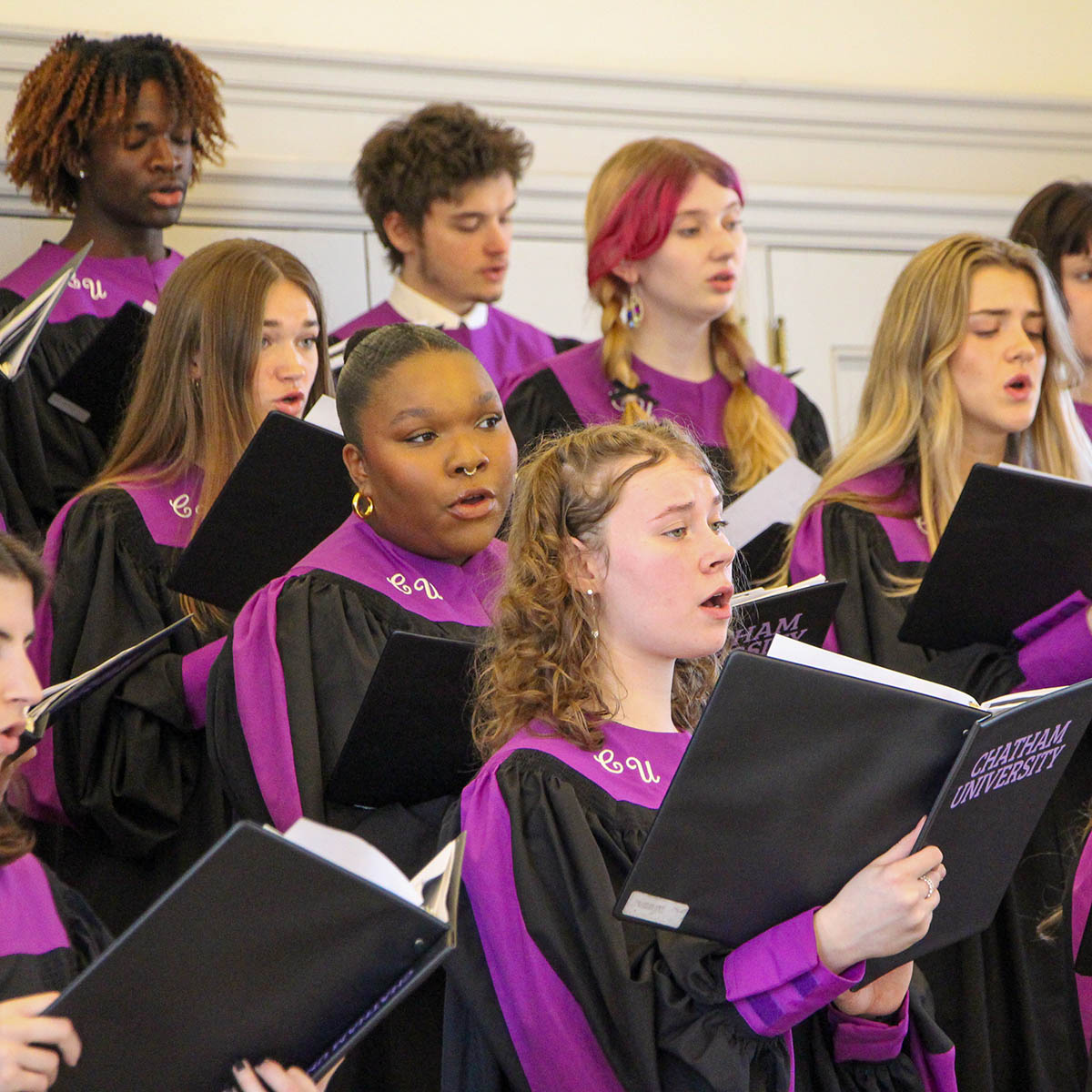 Chatham Choir singing at a concert in Pittsburgh